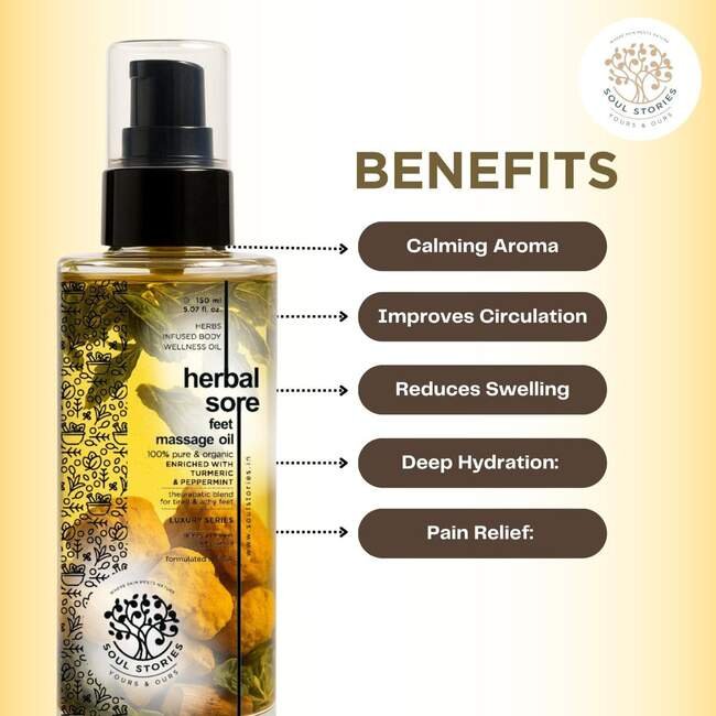 Herbal (Sore Feet Massage Oil) — herbs-infused body wellness oils