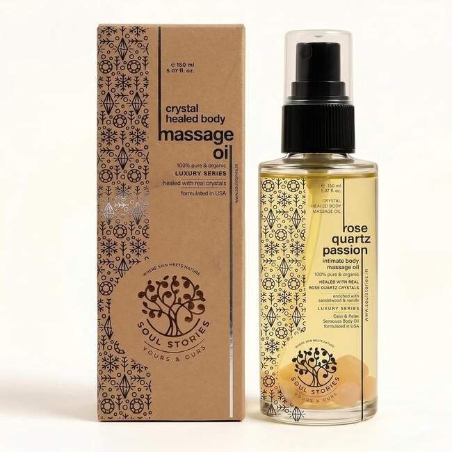 Rose Quartz Passion intimate Body massage Oil — crystal healing body massage oils